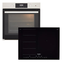Whirlpool 60cm Built-In Oven & 65cm 3 Zone Induction Cooktop Hob Kitchen Bundle