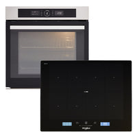Whirlpool Premium 60cm 73L Pyro Oven & 65cm Induction Cooktop Hob Kitchen Bundle