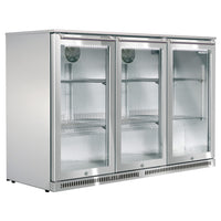 Husky 307L Triple Door Alfresco Drinks Chiller With Anti-Condensation Doors In S/Steel (ALF-C3-840) - Factory Seconds