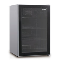 Husky 130L Single Glass Door Under Counter Bar Fridge (HUSCNSIL-T1) - Factory Second