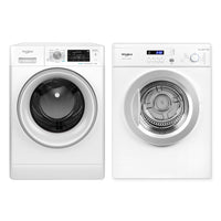 Whirlpool 8kg Front Load Washer With Steam & 7kg Air Vented Dryer Laundry Bundle