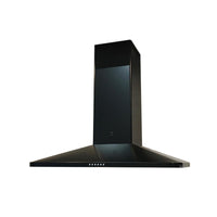 Sirius 90cm Canopy Range Hood With Single On-Board Motor in Black (SL22 900 BLACK)