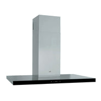 Sirius 90cm Slimline T-Canopy Range Hood With Off Board Motor in Black Glass (SLTC EM 92 G 900) - Factory Seconds