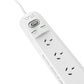 One Products 4 Outlet Surge Protected Power Board With 2 USB Ports (OPSS4202-AU)