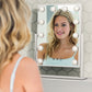 One Products Table Top Vanity Mirror With LED Lighting in White (OPCM001)