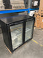 Husky 190L Double Glass Door Outdoor Bar Fridge/Drinks Chiller in Black (HUS-C2-840-BLK) - Factory Seconds