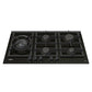 Whirlpool 90cm 5-Burner Black Glass Gas Cooktop (GGW870NBAUS)