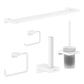 Hansgrohe Addstoris 5-Piece Bathroom Fixtures & Accessories Bundle Pack in Matt White