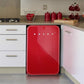 Husky 112L Solid Door Retro Style Bar Fridge in Red (HUS-RETRO112RED.1)