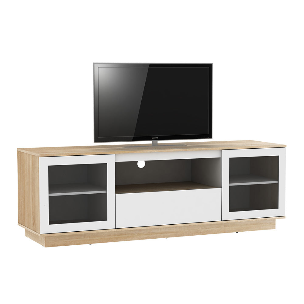 AVS 1800mm Oak Lowboy TV Cabinet in White/Oak (OLB1800SOWS) – Infinite ...