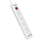 One Products 4-Outlet Surge Protected Power Board With Dual USB in White (OSSPD4202-AU)