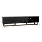 AVS 1800mm Raze Modular TV Stand in Gloss Black With Oak Legs (RZ1800BO)