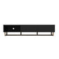 AVS 2100mm Raze Modular TV Stand in Gloss Black With Oak Legs (RZ2100BO)