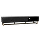 AVS 2100mm Raze Modular TV Stand in Gloss Black With Oak Legs (RZ2100BO)