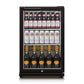 Husky 118L Single Glass Door Outdoor Bar Fridge/Drinks Chiller in Black (HUS-C1-840-BLK)