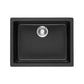Tisira 61cm Single Bowl Black Granite Kitchen/Laundry Sink (TSG610BK)