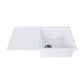 Tisira 86cm Single Bowl White Granite Kitchen Sink & Reversible Drainer (TSG860WH)