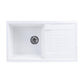 Tisira 86cm Single Bowl White Granite Kitchen Sink & Reversible Drainer (TSG860WH)
