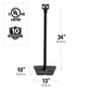 Pair Of Sanus Speaker Stands For Sonos One, SL, Play:1 & Play:3 in Black (WSS22-B2)