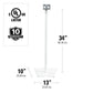 Pair Of Sanus Speaker Stands For Sonos One, SL, Play:1 & Play:3 in White (WSS22-W2)