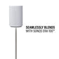 Sanus Height-Adjustable Speaker Stand for Sonos Era 100 Speaker in White (WSSE1A1-W2)