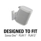 Pair Of Sanus Swivel And Tilt Speaker Wall Mount For Sonos One, SL, Play:1 & Play:3 In White (WSWM22-W2)